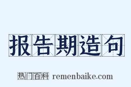 报告期造句是什么意思的图片